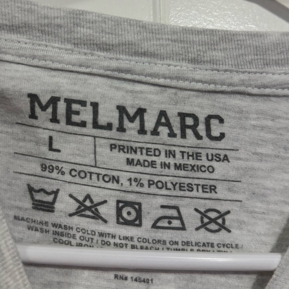 Gray Short Sleeve Tee with Bold Irish Print - Picture 2 of 2